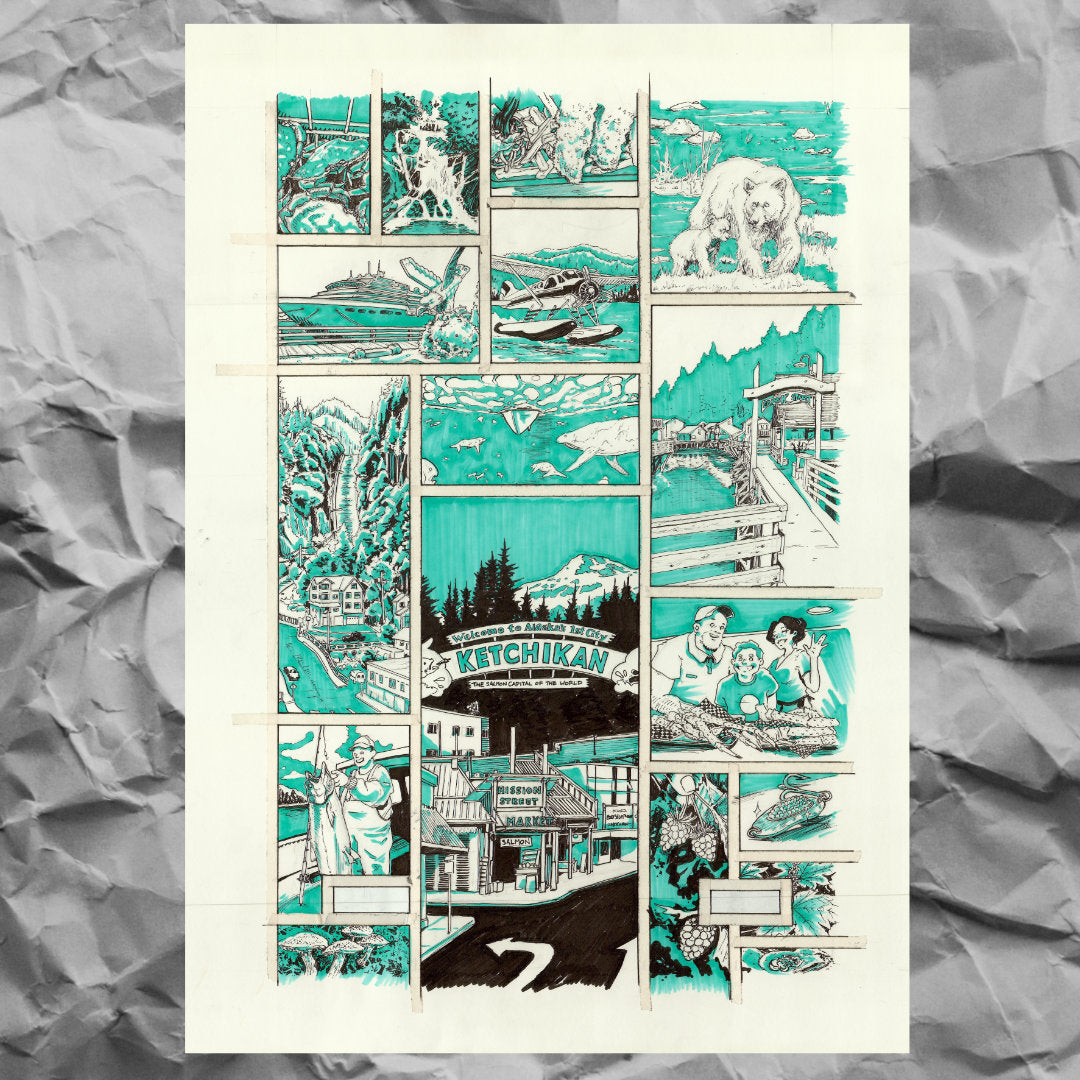WELCOME TO KETCHIKAN COMIC PRINT