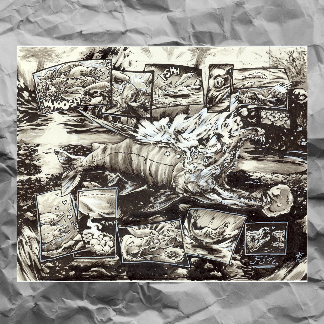 SLAPPIN' SALMON COMIC PRINT